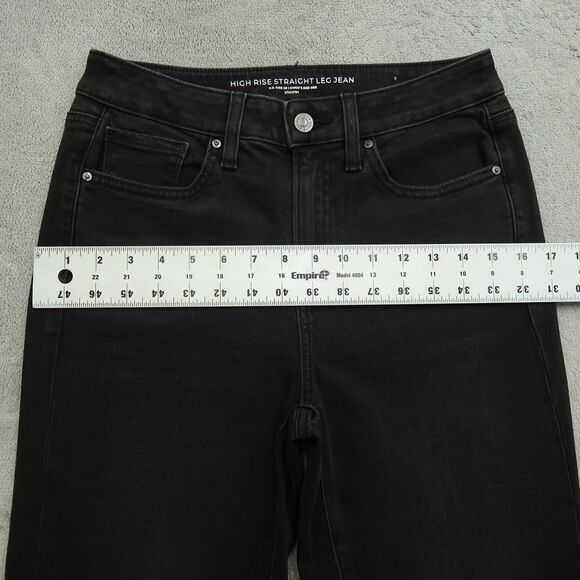 Chico's Jeans Women's Size 00R US-2R Dark Gray High-Rise Straight 28.5" Inseam - Picture 7 of 16